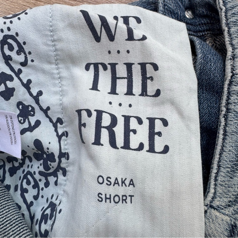 New Free People Osaka Jean Shorts Blue 26 - Picture 8 of 11